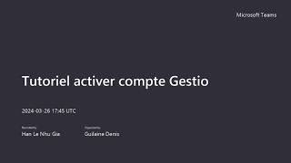 TUTORIEL  Activer compte Gestio [upl. by Arodal]