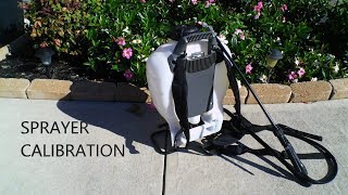 How to calibrate a backpack sprayer [upl. by Dnallor]