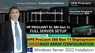 HP ProLiant DL 380 Gen 11 Server Installation via Intelligent Provisioning [upl. by Shepp]