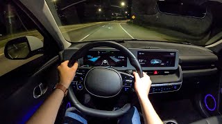 2022 Hyundai Ioniq 5 Limited  POV Night Drive Binaural Audio [upl. by Schoenburg]