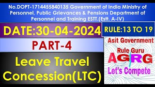 Leave Travel ConcessionLTC PART4 [upl. by Lock572]