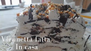 Viennetta fatta in casaricetta torta gelato con 2 ingredientitorta gelato viennettasemifreddo [upl. by Pontias]