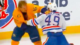 Cole Smith Ty Emberson Fight  Nashville Predators vs Edmonton Oilers 2024 NHL Highlights [upl. by Herb]