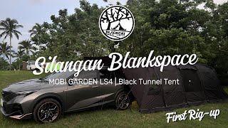 New Tent First Rigup  Mobi Garden LS4  Black Tunnel Tent  Silangan Blankspace [upl. by Delanty]