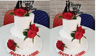 MARRIAGE ANNIVERSARY CAKE DESIGN  SPESAL DESIGN [upl. by Arty]