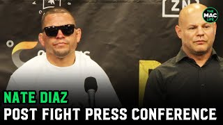 Nate Diaz talks Jake Paul defeat quotThis is not a real fight this is a boxing competitionquot [upl. by Inan116]