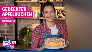 Gedeckter Apfelkuchen  Ein fruchtigsüßer Klassiker 🍎🥰 [upl. by Raasch]