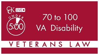 70 to 100 VA Disability Rating Increase VA Rating [upl. by Vivyanne]