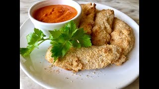 Healthy chicken nuggets recipe  Oven baked chicken tenders no breading [upl. by Gillan612]