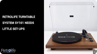 Retrolife Record Player SY101 HiFi System with Magnetic Cartridge [upl. by Dot]