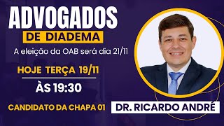 ELEIÇÃO OAB 2024 DIADEMA CHAPA 01 DR RICARDO ANDRÉ [upl. by Nyl]