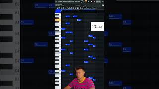 Making the craziest PIANO melody in 20 seconds flstudio shorts speedrun producerlife decals [upl. by Venn]