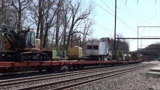 10 trains at Woodbourne Work trains Windmills Conrail and more March 26 2011 [upl. by Aicat773]