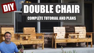 How to Make a Double Chair Bench  DIY Double Chair Version 1  Patio Furniture [upl. by Aicirtal]