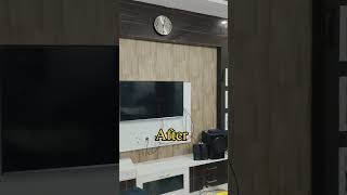 Tv Unit Wall Covering 💯 wallpaper shorts viralshorts youtubeshorts shortsfeed [upl. by Eerpud]