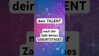 Dein Talent nach der Zahl deines Geburtstages horoskop shorts short numerologie geburtstag [upl. by Oys]