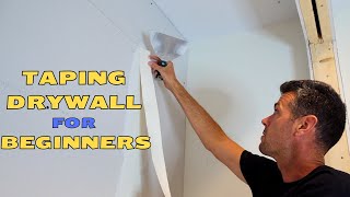 Taping Drywall for Beginners Day 1 [upl. by Naveb]