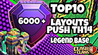 TOP10 LAYOUTS CV14 PUSH ANTI 2 E ANTI 3⭐ TOP10 TH14 LEGEND BASE ANTI 3 amp ANTI 2 STARTROPHY  LINK [upl. by Kalagher595]