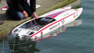 PaganiproductionsXtremercboats Rc Powerboat meeting 8 4 2017 Eersel trailer [upl. by Aratal]