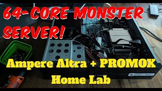 Homelab MONSTER 64core Ampere Altra ARM Proxmox server  ASRock Rack ALTRAD8UD1L2T Review [upl. by Conard]