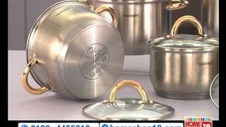 HomeShop18com  Stainless Steel Cookware Set by Kaiserhoff [upl. by Enytsirk]