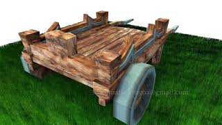 Indian Ancient Wooden Cart [upl. by Ogilvy]