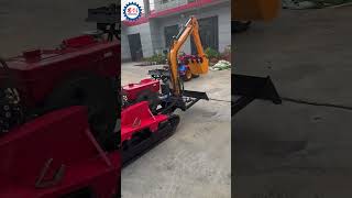 China Crawler Compact Tractor with Chain Trencher and Loader [upl. by Ahsenrat]