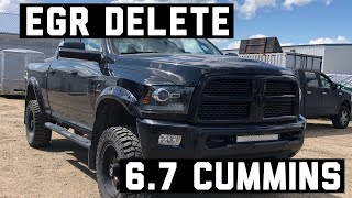 How to Installing FloPro EGR delete kit on 2016 Dodge Ram 2500 67 Cummins [upl. by Ailima]