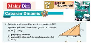 KSSM Matematik Tingkatan 3 Bab 5 nisbah trigonometri mahir diri no 2 cabaran dinamis buku teks [upl. by Ahsekim]