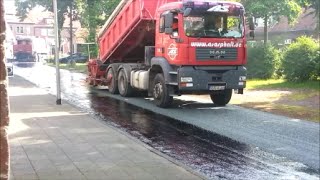 Asphaltierung in Gronau  asphalt paving GronauGermany [upl. by Bate]