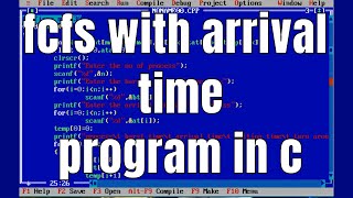 fcfs with arrival time program in c [upl. by Lelia]