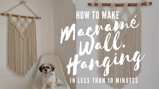 How To Make Macrame Wall Hanging 01 Easy For Beginners [upl. by Luke]