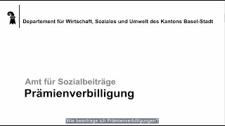 Wie beantrage ich Prämienverbilligung im Kanton BaselStadt [upl. by Anahsar]