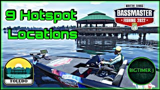 9 Hotspot Locations  Toledo Bend  Bassmaster Fishing 2022 🎣 [upl. by Culley520]