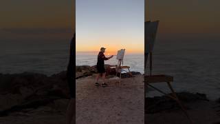 Painting Headlands of Mendocino artist painting seascape pleinairpainting [upl. by Cirred379]