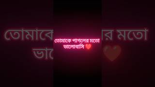 আমার ভালোবাসা তুমি কোনোদিন ও বুঝবে না 🥀💫🥹 viralvideo shorts ytshorts blackscreenstatus [upl. by Purington]