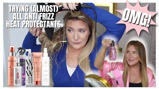 I TRIED 17 ANTI FRIZZ HEAT PROTECTANTS AND THIS HAPPENED hairhacks hairtips [upl. by Ingles]