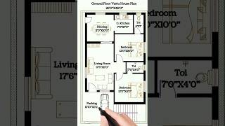 25X45 Size House Plan  2 BHK Ground Floor Vastu House Plan With Car Parking 🏠 architecturalplan [upl. by Delfeena]