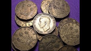 UK 194044 Three Pence Coins [upl. by Tennos]