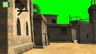 desert city green screen video background 02  free use [upl. by Myrtice]