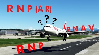 RNAV RNP amp RNPAR Anflüge 🤔  So fliegt man sie [upl. by Wildon]