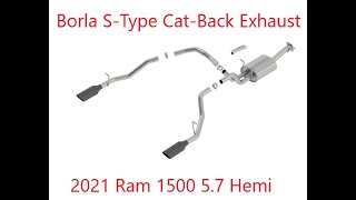 Borla SType CatBack Exhaust on a 2021 Ram 1500 [upl. by Aneelehs]