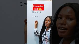 Crazy math question Prove that 23 🤔 mathshorts algebra education [upl. by Esadnac244]