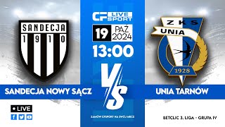 LIVE Sandecja Nowy Sącz  Unia Tarnów [upl. by Azeel]