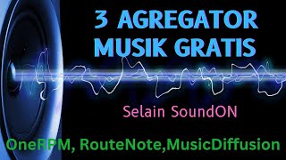 3 Agregator Musik Gratis Selain SoundOn  OneRPM Routenote dan MusicDiffusion Review [upl. by Ozne]