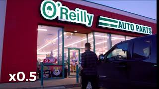 The O’Reilly Auto Parts jingle in almost all speeds [upl. by Esorylime]