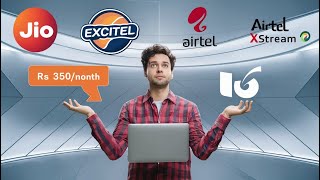 Broadband connection Airtel vs jio vs excitel and local [upl. by Broida]