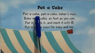 Pat A Cake LKG English Poem । Pat A Cake LKG English Rhyme । Pat A Cake । English Rhymes । Rhymes [upl. by Novia354]