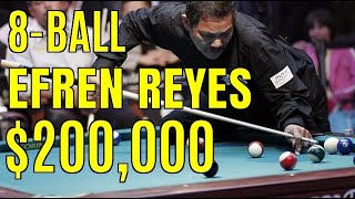 Magical EFREN REYES vs MIKE SIGEL 200000 8BALL [upl. by Onez671]