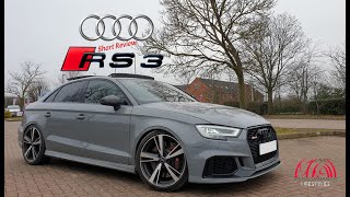 Audi RS3 Saloon 8V  Nardo Grey RS3  Quick Review [upl. by Gonzales]